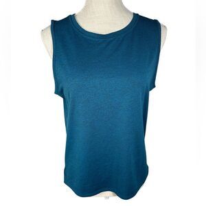 Athleta Teal Blue Essence Open Back Athletic Tank Top